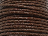 Brown Braided Leather Cord 3.5mm - 36" (LR187)