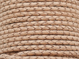 Natural Tan Braided Leather Cord 3.5mm - 36" (LR188)