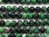 Ruby Zoisite Round Gemstone Beads 9mm (GS5105)