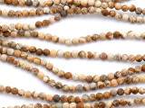 Matte Picture Jasper Round Gemstone Beads 4mm (GS5162)