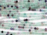 Matte Rainbow Fluorite Round Gemstone Beads 4mm (GS5166)
