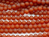 Matte Carnelian Agate Round Gemstone Beads 8mm (GS5180)