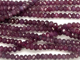 Ruby Faceted Rondelle Gemstone Beads 7mm (GS6019)