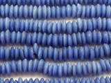 Periwinkle Blue Saucer Sandcast Glass Beads 13-15mm (SC998)