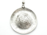 Hammered Dish Metal Pendant 80mm (AP2273)