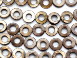 Brown Ring Shell Beads 15mm (SH576)