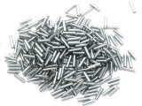 Dark Silver Bugle Glass Seed Beads - 6mm (SB290)