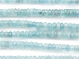 Aquamarine Faceted Rondelle Gemstone Beads 5mm (GS5247)