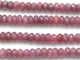 Ruby Faceted Rondelle Gemstone Beads 6mm (GS5250)