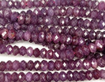 Ruby Faceted Rondelle Gemstone Beads 8mm (GS6018)