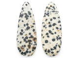 Dalmatian Jasper Gemstone Earring Pair 42mm (GSP3684)