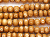 Tan Irregular Round Carved Bone Beads 8-10mm (B1405)