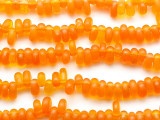 Transparent Orange Oval Teardrop Glass Beads 10mm (JV1371)