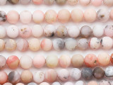 Matte Pink Opal Round Gemstone Beads 6mm (GS5270)