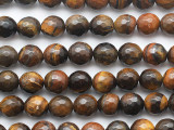 Tiger Eye Faceted Round Gemstone Beads 8mm (GS5292)