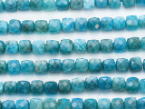 Apatite Faceted Cube Gemstone Beads 6mm (GS5298)