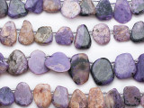 Charoite Petal Tabular Gemstone Beads 14-22mm (GS5321)