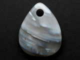 Gray Banded Agate Gemstone Pendant 44mm (GSP3783)
