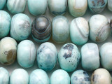 Aqua Agate Rondelle Gemstone Beads 14mm (GS5352)