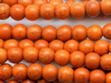 Orange Howlite Round Gemstone Beads 6mm (GS5356)