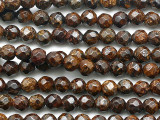 Bronzite Faceted Round Gemstone Beads 4mm (GS5357)