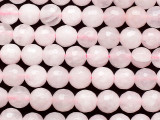 Rose Quartz Faceted Round Gemstone Beads 6mm (GS5369)