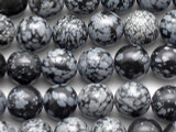 Snowflake Obsidian Round Gemstone Beads 10mm (GS5388)
