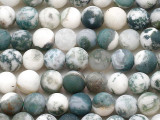 Matte Moss Agate Round Gemstone Beads 6mm (GS5393)