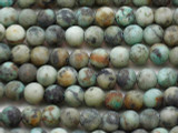 Matte African "Turquoise" Jasper Round Gemstone Beads 4mm (GS5412)