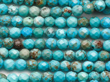 Turquoise Faceted Round Beads 4mm (TUR1487)