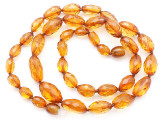 Genuine Amber Faceted Oval Beads 8-17mm (AB96)