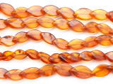 Genuine Amber Overlapping Leaf Beads 8-12mm (AB99)