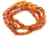 Genuine Amber Overlapping Leaf Beads 8-14mm (AB119)