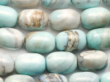 Aqua Agate Barrel Gemstone Beads 14mm (GS5462)