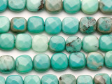 Chrysoprase Faceted Square Tabular Gemstone Beads 8mm (GS5475)