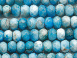 Apatite Faceted Rondelle Gemstone Beads 7mm (GS5483)