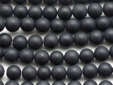 Matte Onyx Round Gemstone Beads 6mm (GS5485)