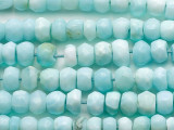 Blue Opal Faceted Rondelle Gemstone Beads 4mm (GS5488)