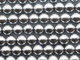 Bright Silver Electroplated Hematite Round Gemstone Beads 6mm (GS5498)