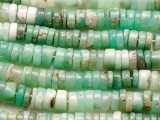 Green Opal Irregular Heishi Gemstone Beads 6-7mm (GS5531)