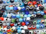 Multi-Color Evil Eye Glass Beads 3-4mm (LW1598)