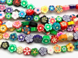 Flower Polymer Clay Beads 10mm (PC10) 