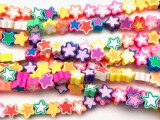 Star Polymer Clay Beads 10mm (PC11)
