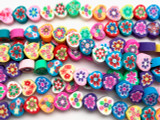 Heart Polymer Clay Beads 9mm (PC12)