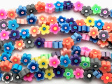 Flower Polymer Clay Beads 9mm (PC14)