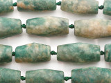 Carved Jade Bicone Beads 21-30mm (AF2222)