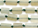 Carved Jade Afghan Tabular Beads 11-23mm (AF2225)