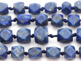 Lapis Lazuli Afghan Romboid Beads 9-12mm (AF2233)