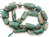 Carved Jade Afghan Irregular Beads 15-29mm (AF2236)
