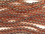 Bright Copper Electroplated Hematite Round Gemstone Beads 6mm (GS6015)